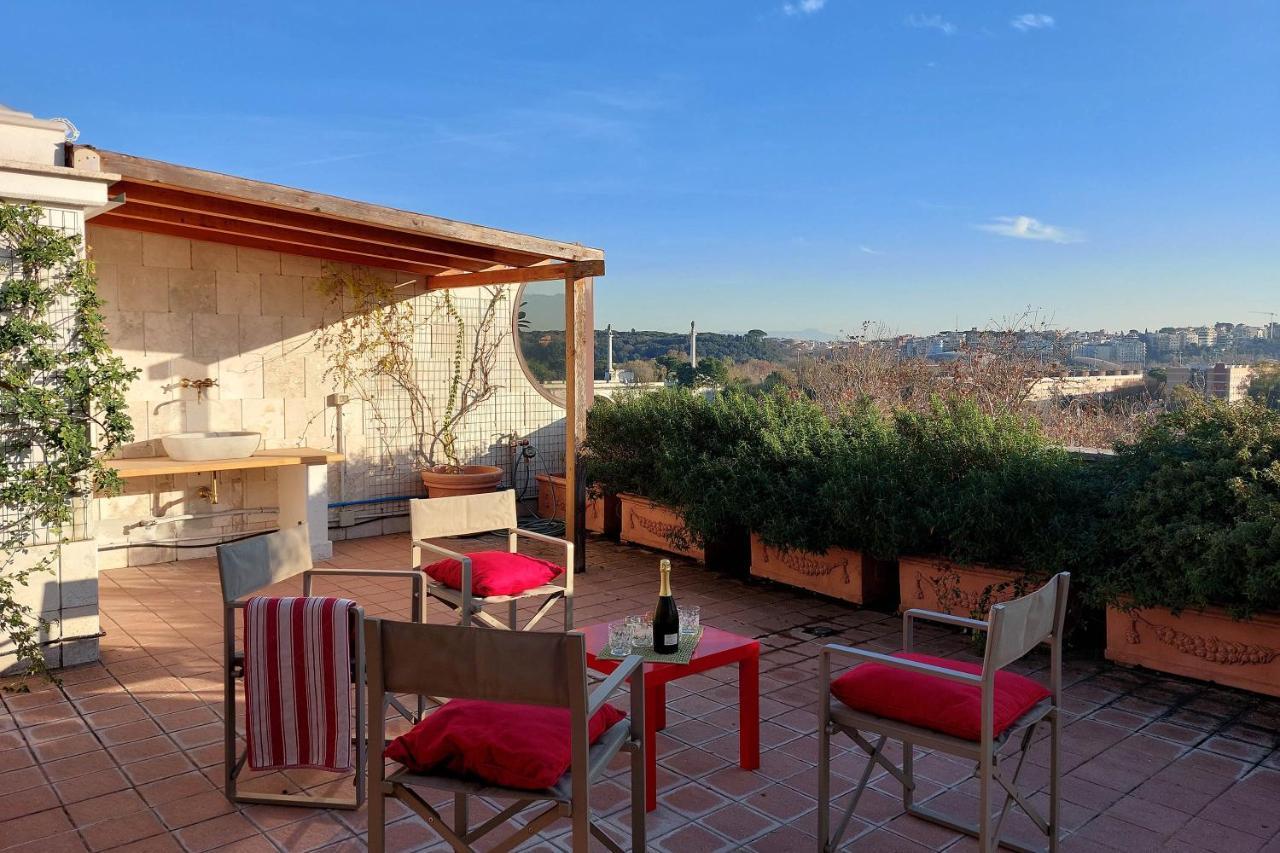 Apartamento Beautiful Loft In Ponte Milvio With Terrace Roma Exterior foto